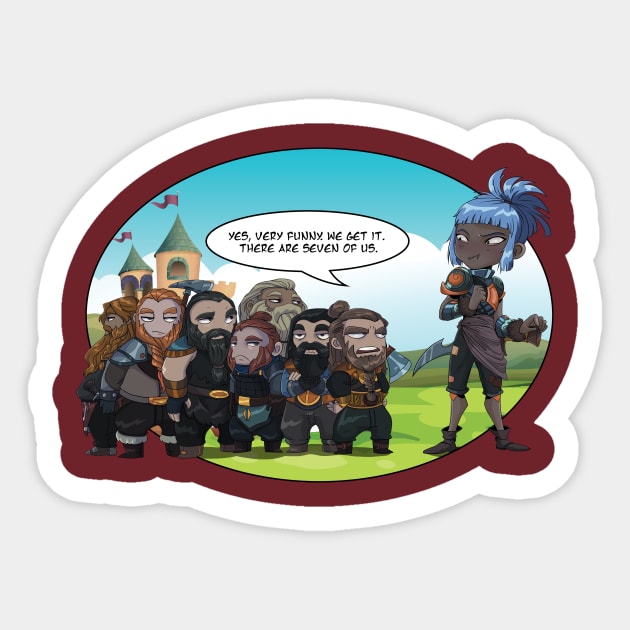 Seven... Dwarves Sticker by masciajames